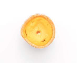 egg tart on white