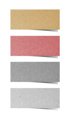 torn paper stick on white background