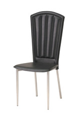 Modern black chair isolated on white background with clipping path.
