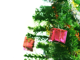 gift box with christmas balls