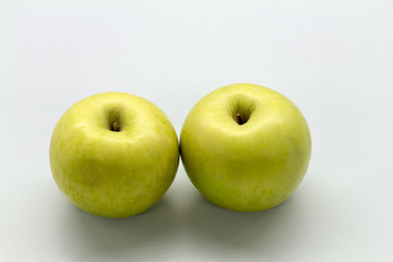 green apple on white background