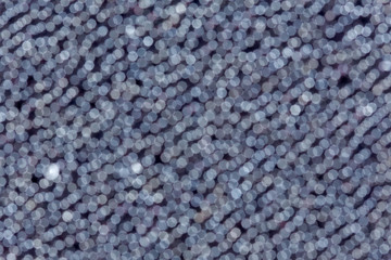 Bokeh blurred lights on black.