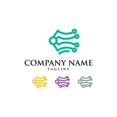 Obraz premium Connection Partnership Corporate Logo Icon Vector