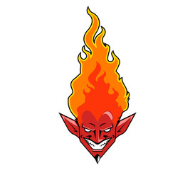 A vector illustration of flaming red devil © alaikazizi