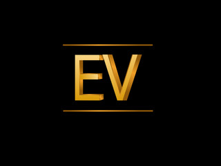 EV Initial Logo for your startup venture