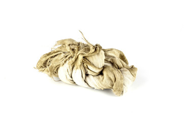 ancient rag on white background