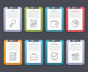 Infographic Elements with Numbers and Text