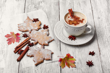 autumn cookies and coffee