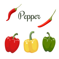 bell and hot pepper
