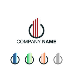 Modern Realty Logo Vector Image Icon Corporate Company 