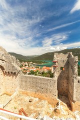 Walls in Mali Ston, Dalmatia, Croatia