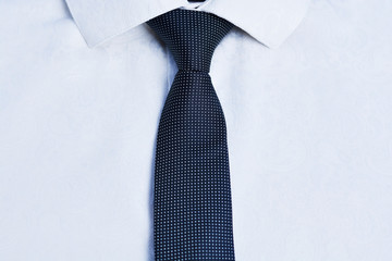 black tie on a white background