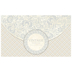 Wedding Invitation. Envelope for money. Greeting Card with Flowers in a folk style