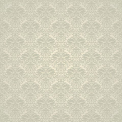 Fototapeta premium Seamless background of light beige and blue color in the style of Damascus