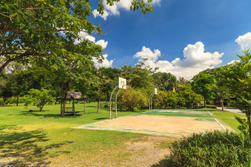 Fototapeta na wymiar Outdoor basketball court