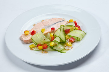 salmon with vegetables