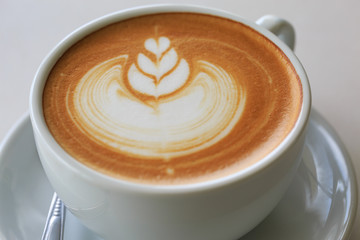 Latte art coffee.