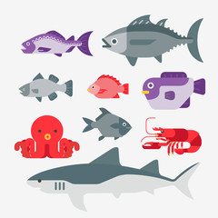 vector of fish