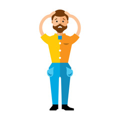 Vector Empty pockets. Flat style colorful Cartoon illustration.