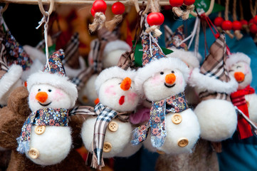 Christmas handmade decorations at christmas market at Innsbruck
