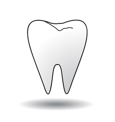 Tooth Vector illustration on white