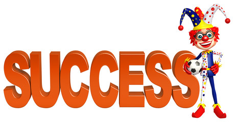 Clown with Success sign