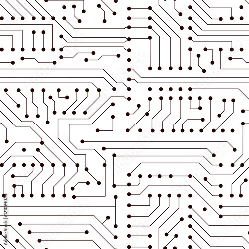 "Vector seamless circuit board pattern" Stock image and royalty-free