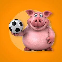 Fun pig - 3D Illustration