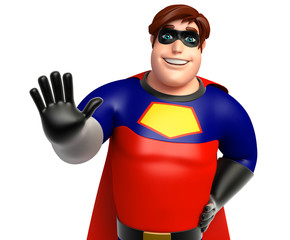 Superhero with Stop pose