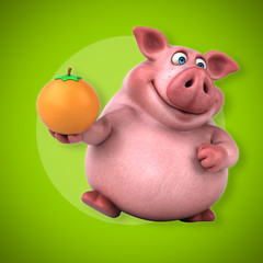 Fun pig - 3D Illustration