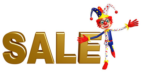 Clown with Sale sign