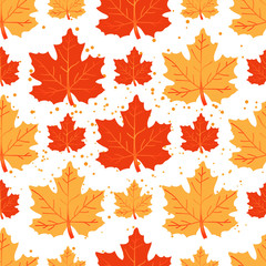 seamless maple leaves