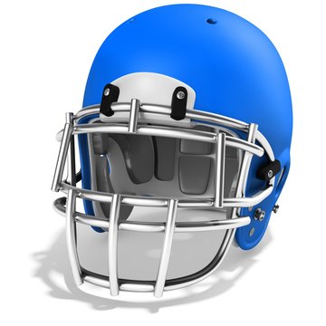 3d Blue American football helmet