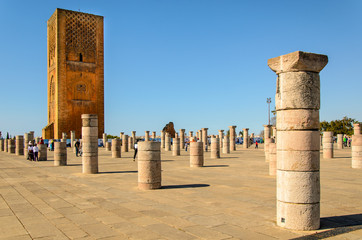 Fototapeta na wymiar Hassan Turm in Rabat