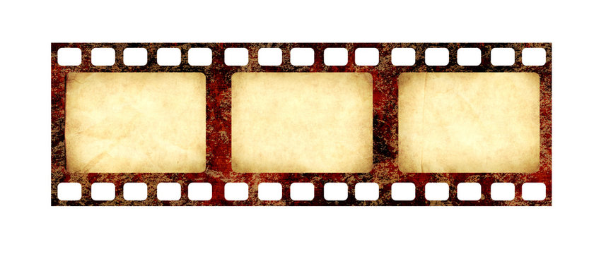 Retro filmstrip with grunge paper texture