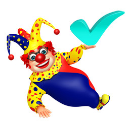 Clown with Right sign