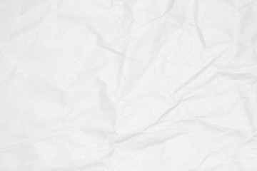 Recycled crumpled white paper texture or paper background for design with copy space for text or image.