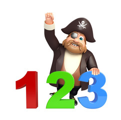Pirate with 123 sign