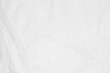 Recycled crumpled white paper texture or paper background for design with copy space for text or image.