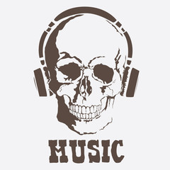 Vector skull. Music style