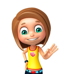 kid girl with Best sign