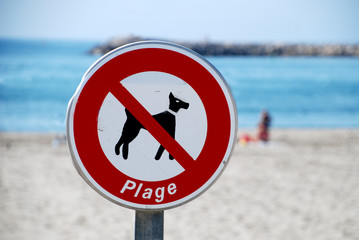 Hunde verboten am Strand