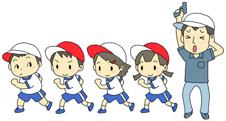 徒競走　スタート　子供
