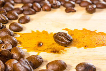 Coffee bean roasted.