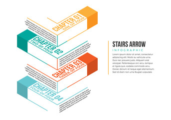 Stairs Arrow Infographic
