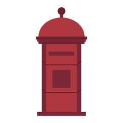 Beautiful rural mailboxes vector illustration. Traditional communication empty postage post mail box. Letter message post mail box service correspondence.