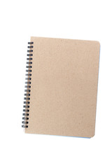 Opened notepad  on white background