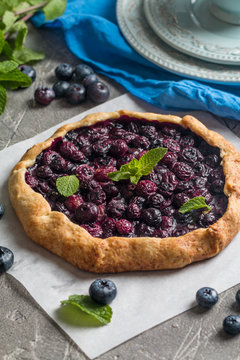 Homemade Blueberry Galette 