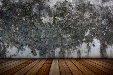 Plaster walls and wood floors, For background and texture.