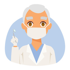 Doctor spetialist avatar face vector